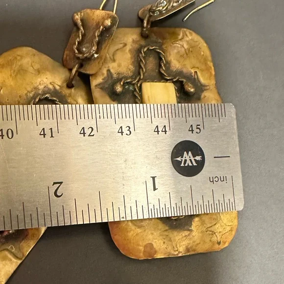 Vintage Brazilian earrings with real ivory detail - Picture 14 of 14